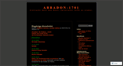 Desktop Screenshot of abbadon1701.wordpress.com