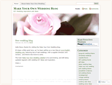 Tablet Screenshot of makeyourownwedding.wordpress.com