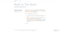 Desktop Screenshot of mathisthebest.wordpress.com