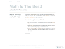 Tablet Screenshot of mathisthebest.wordpress.com