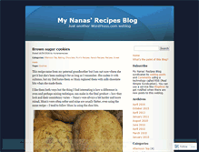 Tablet Screenshot of mynanasrecipes.wordpress.com