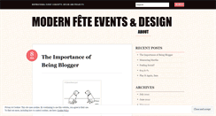 Desktop Screenshot of modernfete.wordpress.com