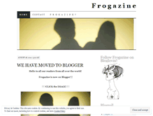 Tablet Screenshot of frogazine.wordpress.com