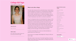 Desktop Screenshot of collegekidyoga.wordpress.com