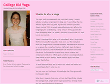 Tablet Screenshot of collegekidyoga.wordpress.com