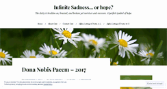 Desktop Screenshot of infinitesadnessorhope.wordpress.com