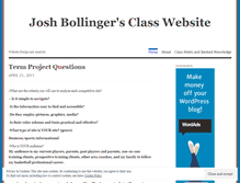 Tablet Screenshot of joshbollinger24.wordpress.com