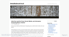 Desktop Screenshot of letstalkaboutcloud.wordpress.com