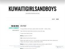 Tablet Screenshot of kuwaitigirlsandboys.wordpress.com