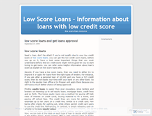 Tablet Screenshot of lowscoreloans.wordpress.com