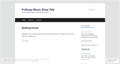 Desktop Screenshot of folkwaymusic.wordpress.com