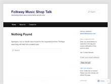 Tablet Screenshot of folkwaymusic.wordpress.com