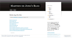 Desktop Screenshot of martiendejong.wordpress.com