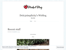 Tablet Screenshot of dolc3simplicity.wordpress.com