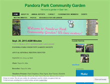 Tablet Screenshot of pandoraparkgarden.wordpress.com