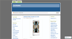 Desktop Screenshot of ciatronic.wordpress.com
