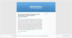 Desktop Screenshot of maetdouleur.wordpress.com