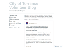 Tablet Screenshot of cityoftorrancevolunteerblog.wordpress.com