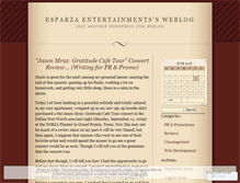 Tablet Screenshot of esparzaentertainments.wordpress.com