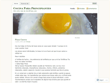 Tablet Screenshot of cocinaparaprincipiantes.wordpress.com