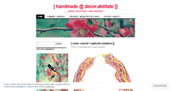 Desktop Screenshot of handmadedecorabilitate.wordpress.com