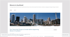 Desktop Screenshot of moversinauckland.wordpress.com