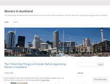 Tablet Screenshot of moversinauckland.wordpress.com