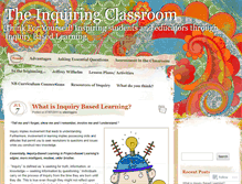 Tablet Screenshot of inquiringclassrooms.wordpress.com