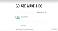 Desktop Screenshot of goseemakeanddo.wordpress.com