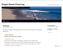 Tablet Screenshot of oregonownerfinancing.wordpress.com