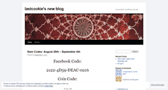 Desktop Screenshot of lastcookieblog.wordpress.com