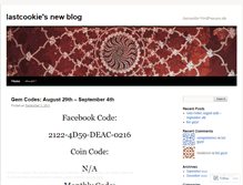 Tablet Screenshot of lastcookieblog.wordpress.com