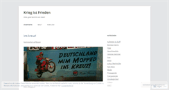 Desktop Screenshot of kriegistfrieden.wordpress.com