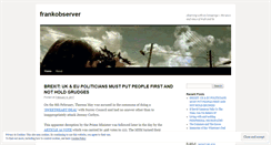 Desktop Screenshot of frankobserver.wordpress.com