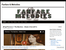 Tablet Screenshot of fanfaresandmelodies.wordpress.com