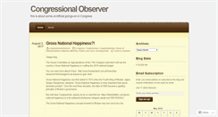 Desktop Screenshot of congressionalobserver.wordpress.com