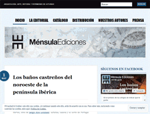 Tablet Screenshot of mensulaediciones.wordpress.com