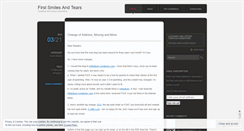 Desktop Screenshot of firstsmilesandtears.wordpress.com