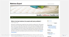 Desktop Screenshot of mattressexpert.wordpress.com