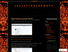 Tablet Screenshot of allianceofdemons.wordpress.com