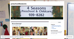 Desktop Screenshot of preschool4seasons.wordpress.com