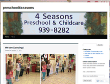 Tablet Screenshot of preschool4seasons.wordpress.com