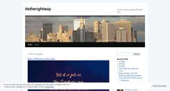 Desktop Screenshot of itstherightway.wordpress.com