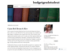 Tablet Screenshot of budgetgradstudent.wordpress.com