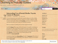 Tablet Screenshot of learningtopickmybattles.wordpress.com