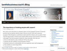 Tablet Screenshot of iamthebusinesscoach.wordpress.com