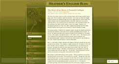 Desktop Screenshot of heathersenglish.wordpress.com