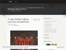 Tablet Screenshot of mainlywordfree.wordpress.com