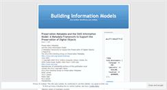 Desktop Screenshot of informationmodels.wordpress.com