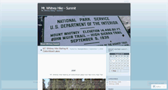 Desktop Screenshot of mountwhitney.wordpress.com